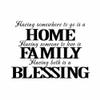 Vinyl Family Wall Decal Inspirational Home Expression Quote Having Both Is A Blessing Home Art Decor Dark Brown view 3