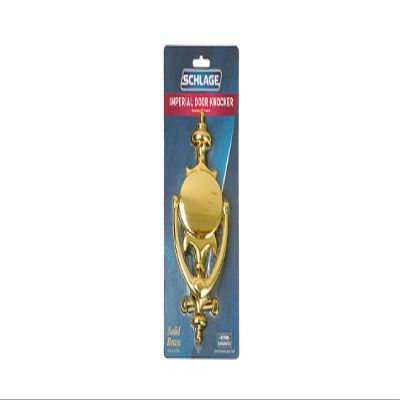 SCHLAGE Builders Hardware SC23107605 Door Knocker, Brass