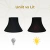 "Royal Designs Twisted Pleat Basic Lamp Shade, Black with Gold, 7"" x 16"" x 12""" (BS-717-16BLKGL) view 3