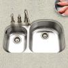 Houzer 32" Stainless Steel Undermount 70/30 Double Bowl Kitchen Sink view 2