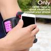HANZIUP Running Armband for iPhone Xs Max XR X 8 7 6S Plus Samsung Galaxy S9 S8 &More,Adjustable One-Hand Quick Lock Phone (w/CASE ON) Holder+Card Slot for Hiking Cycling Climbing Marathon (Rose) view 2