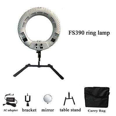 LED Ring Light Table Top Mini LED Ring Light Lighting Kit Includes12 inch Outer 38W 5500K Ring Light, Mirror, Desktop Support Stand Beauty Blog Make up Selfie Studio Portrait Video Photography