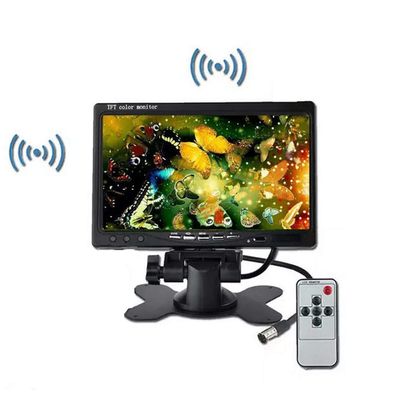 WEPECULIOR 7 Inch Car Rearview Desktop Monitor, Car Digital Parking Rearview Monitor 2 Video Inputs for Reversing Camera/VCD/DVD