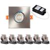 TORCHSTAR 6-Pack 3 Inch LED Gimbal Recessed Light 5000K Square view 1