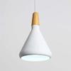 ANYE Wooden Socket Pendant Light with 15ft Plug-in UL On/Off Dimmer Switch Cord White Lampshade Light Fixtures Nordic Minimalist Lighting Loft Style Lamps for Dining Room Bulbs Not Included view 4