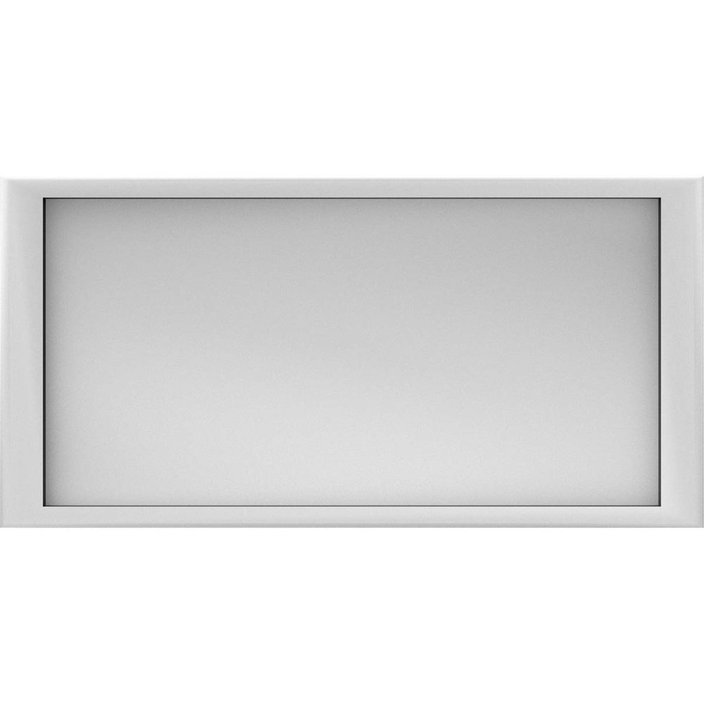 Ekena Millwork ROSC040X020REDUF 4" W x 2" H x 3/8" P Small Reading Square Rosette, White