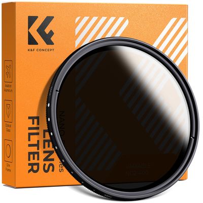 K&F CONCEPT 72mm Variable ND2-ND400 ND Lens Filter (1-9 Stops) for Camera Lens, Adjustable Neutral Density Filter with Microfiber Cleaning Cloth (B-Series)