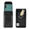 Turtleback Belt Case Designed for iPhone 11 Pro Max (2019) / XS Max (2018) with OB Symmetry, Vertical Holster Black Leather Pouch with Heavy Duty Rotating Belt Clip, view 1