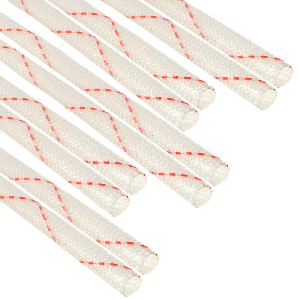 uxcell 10pcs Fiberglass Heat Shield Sleeve 3mm(1/8-inch) ID x 2.95ft Adjustable PVC Silicone Fiberglass Sleeve Pipe