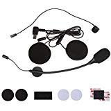 FODSPORTS M1S Pro Motorcycles Bluetooth Intercom Headset Communication System Accessories Kit (Hard Microphone and Soft Microphone)