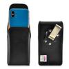 Turtleback Belt Case Designed for iPhone Xs (2018) Fits with OB Pursuit, Vertical Holster Black Leather Pouch with Heavy Duty Rotating Belt Clip, view 1