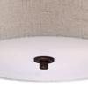 Sylvan 14" Wide Modern Oatmeal Fabric Drum 3-Light Ceiling Fixture view 3