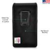 Turtleback Holster Designed for iPhone 11 Pro Max (2019) / XS Max (2018) Fits w/OB Defender or Bulky Cases, Black Leather Belt Case Pouch with Executive Belt Clip, Horizontal view 2