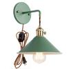 Plug-In Dimmable Wall Sconce Lamps Lighting Fixture withIn-line Cord Dimmer Switch,Green Macaron Wall lamp E26 Socket Copper lamp Holder with Matte Paint Body Bedside lamp Bathroom Vanity Lights view 1