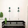 Plug-In Dimmable Wall Sconce Lamps Lighting Fixture withIn-line Cord Dimmer Switch,Green Macaron Wall lamp E26 Socket Copper lamp Holder with Matte Paint Body Bedside lamp Bathroom Vanity Lights view 3
