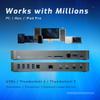 OWC 14-Port Thunderbolt Dock, 85W charging, (2) Thunderbolt 40 Gb/s (USB-C), (5) USB 3.2 Type-A, USB 3.2 (10Gb/s) Type-C, Mini DisplayPort, GbE, Audio, Single 5K or Dual 4K Displays, cable, For Mac/PC view 2