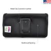 Turtleback Holster Designed for iPhone 11 Pro, XS & X Fits with OB Statement, Black Leather Belt Case Pouch with Executive Belt Clip, Horizontal view 2