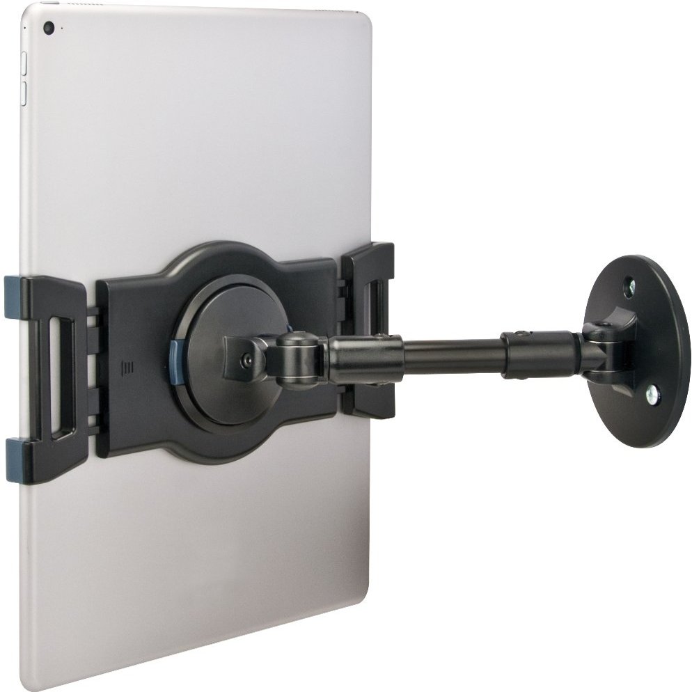 Aidata US-5112A Universal Tablet Wall Mount with Extension Arm; For Most 7.9" to 13" Tablets; Securely Mounts Tablets onto a Wall, Cabinet, Desk; Adjusting Viewing Angle