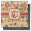 Personalized Chevron & Fall Flowers Microfiber Screen Cleaner view 2