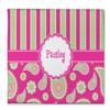 Personalized Pink & Green Paisley and Stripes Microfiber Screen Cleaner view 1