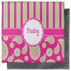 Personalized Pink & Green Paisley and Stripes Microfiber Screen Cleaner view 2