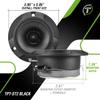 Timpano TPT-ST2 Black Slim Super Tweeter, 600 Watts 4 Ohm, 105 dB, 1 in Voice Coil, 3.85 inch Pro Car Sound System Bullet Tweeters (Pair) view 4