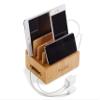 Bookaholic Bamboo Multi-Device Charging Station & Organizer - Rustic Elegant Desktop Dock for Smartphones, iPhone, iPad & Tablets - USB Compatible - Eco-Friendly view 1