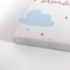 Smile Art Design You are Amazing Lettering Blue Clouds White Background CANVAS PRINT Kids Room Decor Wall Art Baby Room Decor Kids Room Decor Nursery Decor Ready to Hang Made in the USA 40x30 view 3