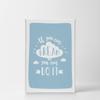 Smile Art Design If You Can Dream You Can Do It Lettering Blue Background CANVAS PRINT Kids Room Decor Wall Art Baby Room Decor Kids Room Decor Nursery Decor Ready to Hang Made in the USA 36x24 view 2