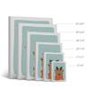 Smile Art Design Cute Deer Winter Theme Turquoise Background CANVAS PRINT Kids Room Decor Wall Art Baby Room Decor Kids Room Decor Nursery Decor Ready to Hang Made in the USA 17x11 view 4