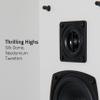 Fluance Elite High Definition 2-Way Bipolar Surround Speakers for Wide Dispersion Surround Sound in Home Theater Systems - Natural Walnut/Pair (SXBP2W) view 3