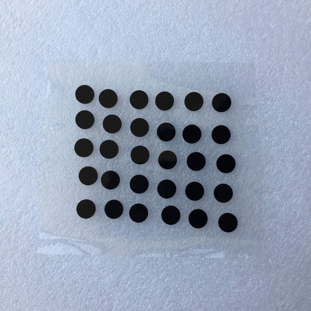 10pcs 365nm UV Pass Filter ZWB2 UG1 U-360 8x1.0MM Visible Light Cut Optical Glass