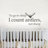 To Go To Sleep Vinyl Sleeping Room Wall Decal Antlers Picture Wall Quote Wall Lettering Art Decoration Brown view 2