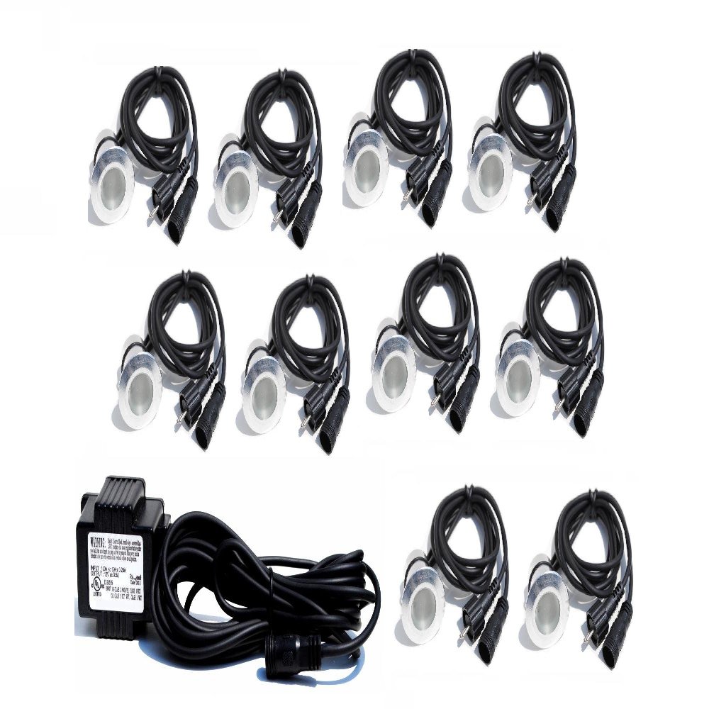 Custom Install Parts Low Voltage White LED Deck Light Kit (Pack of 10)