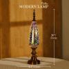 Porseme Table Lamp Decorative Turkish Arabian Desk Lamp with Handmade 3D Effect Glass and Bronze Base for Bedroom, Bedside, Living Room, Office view 2