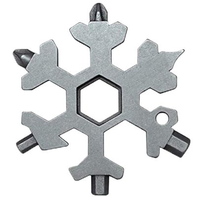 19 In 1 Incredible Tool Easy N Genius - FEX 19-in-1 Stainless Steel Snowflakes Multi-Tool - 19-in-1 Stainless Multi-tool Father's Day Gift Christmas Present (Standard, Stainless - Silver)