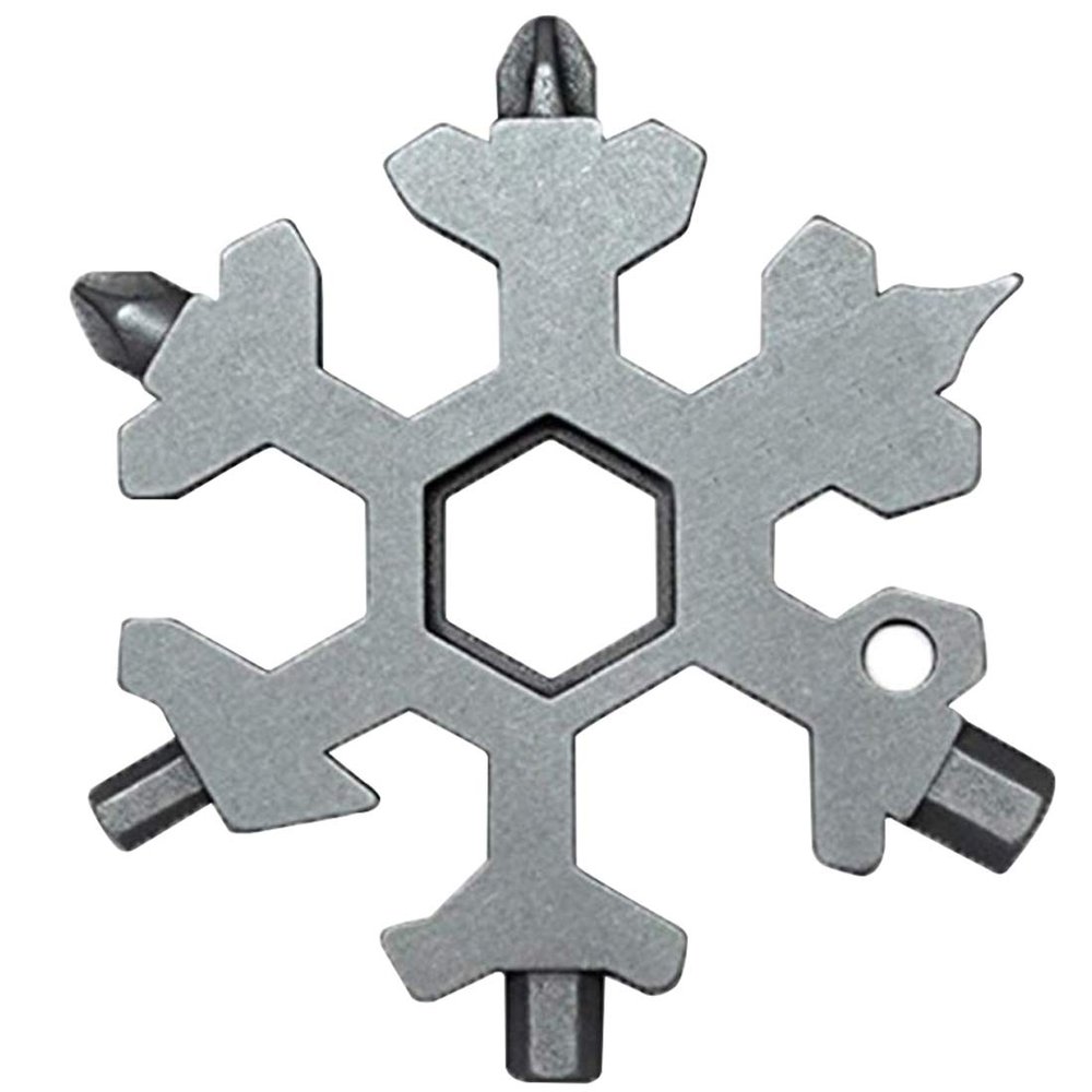 19 In 1 Incredible Tool Easy N Genius - FEX 19-in-1 Stainless Steel Snowflakes Multi-Tool - 19-in-1 Stainless Multi-tool Father's Day Gift Christmas Present (Standard, Stainless - Silver)
