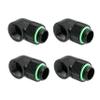 Barrow G1/4" Male to Female Extender Fitting, 90 Degree Rotary, Black, 4-pack view 1