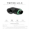 Barrow G1/4" Male to Female Extender Fitting, 90 Degree Rotary, Black, 4-pack view 2