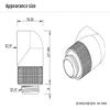 Barrow G1/4" Male to Female Extender Fitting, 90 Degree Rotary, Black, 4-pack view 3