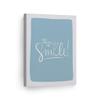 Smile Art Design You Make Me Smile Lettering Blue Background CANVAS PRINT Kids Room Decor Wall Art Baby Room Decor Kids Room Decor Nursery Decor Ready to Hang Made in the USA 12x8 view 1