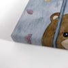 Smile Art Design Cute Bear Umbrella Painting Gray Background Autumn Theme CANVAS PRINT Kids Room Decor Wall Art Baby Room Decor Kids Room Decor Nursery Decor Ready to Hang Made in the USA 22x15 view 3