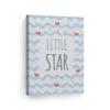 Smile Art Design Little Star Lettering Blue and White Background CANVAS PRINT Kids Room Decor Wall Art Baby Room Decor Kids Room Decor Nursery Decor Ready to Hang Made in the USA 36x24 view 1