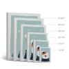 Smile Art Design Cute Polar Bear Winter Theme Turquoise Background CANVAS PRINT Kids Room Decor Wall Art Baby Room Decor Kids Room Decor Nursery Decor Ready to Hang Made in the USA 28x19 view 4