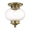 Harbor - 1 Light Flush Mount in Coastal Style - 9.5 Inches Wide by 9.75 Inches high-Antique Brass Finish view 3