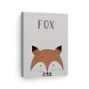 Smile Art Design Pretty Fox Painting and Lettering Cream Background CANVAS PRINT Kids Room Decor Wall Art Baby Room Decor Kids Room Decor Nursery Decor Ready to Hang Made in the USA 28x19 view 1