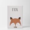 Smile Art Design Pretty Fox Painting and Lettering Cream Background CANVAS PRINT Kids Room Decor Wall Art Baby Room Decor Kids Room Decor Nursery Decor Ready to Hang Made in the USA 28x19 view 2