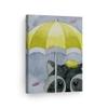 Smile Art Design Cute Raccoon Umbrella Painting Gray Background Autumn Theme CANVAS PRINT Kids Room Decor Wall Art Baby Room Decor Kids Room Decor Nursery Decor Ready to Hang Made in the USA 12x8 view 1