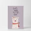 Smile Art Design Smile More Worry Less Cute Alpaca Purple Background CANVAS PRINT Kids Room Decor Wall Art Baby Room Decor Kids Room Decor Nursery Decor Ready to Hang Made in the USA 28x19 view 2