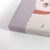 Smile Art Design Smile More Worry Less Cute Alpaca Purple Background CANVAS PRINT Kids Room Decor Wall Art Baby Room Decor Kids Room Decor Nursery Decor Ready to Hang Made in the USA 28x19 view 3